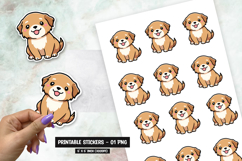 Smiling Brown Puppy Dog Sticker Sublimation PNG Product Image 1