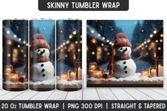 Snowman Tumbler Wrap | Christmas | Sublimation Product Image 1