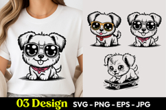 Nerd Puppy SVG PNG Product Image 1