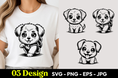 Hugging Puppy SVG PNG Product Image 1
