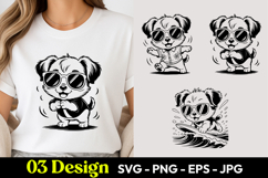 Cool Puppy Sunglasses SVG PNG Product Image 1