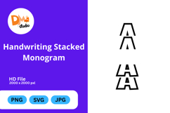 Handwriting Stacked Monogram Product Image 1