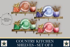 Country Kitchen Shelves - Set of 8 Product Image 2