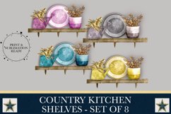 Country Kitchen Shelves - Set of 8 Product Image 3