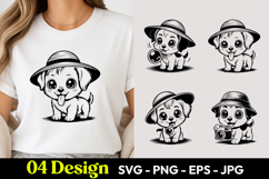 Cute Puppy Hat TShirt SVG PNG Product Image 1