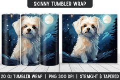 Watercolor Dog Tumbler Wrap | Sublimation Designs | Tumbler Product Image 1