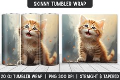 Cute Cat Tumbler Wrap | Sublimation Tumbler | Tumblers Product Image 1