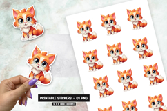 Sitting Orange Kitten Art Sticker Sublimation PNG Product Image 1