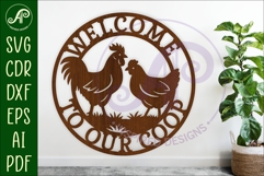 Welcome to our coop Chicken wall sign, SVG file. Product Image 1