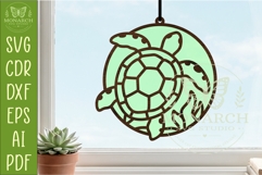 Turtle Suncatcher SVG | Ocean Window Hanger Laser Cut Fi Product Image 1