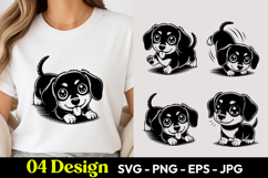 Cute Dachshund Puppy TShirt SVG PNG Product Image 1