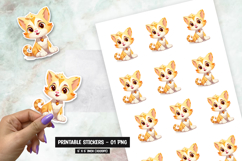 Yellow Baby Cat Standing Sticker Sublimation PNG Product Image 1