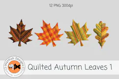 Quilted Fabric PNG Leaves 1 Product Image 2