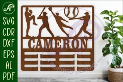 Baseball Theme Medal Holder Name svg laser cut Product Image 1