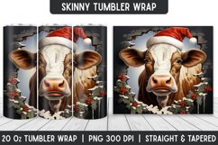 3D Wall Tumbler Wrap | Christmas | Sublimation Product Image 1