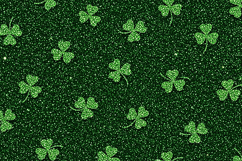 Green glittery background with scattered shamrocks Product Image 1