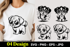 Cool Dog Puppy SVG PNG Product Image 1