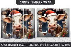 3D Wall Tumbler Wrap | Christmas | Sublimation Product Image 1