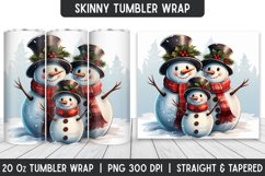 Snowman Tumbler Wrap | Christmas | Sublimation Product Image 1