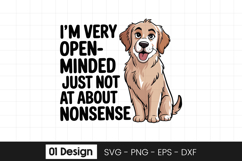 Funny Dog Open Minded Quote SVG PNG Product Image 1