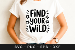Find Your Wild Motivation Quote SVG PNG Product Image 1