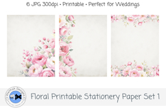 Floral Printable Stationery Paper 1 Product Image 2