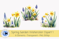 Spring Garden PNG Watercolor Clipart 1 Product Image 2