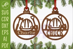Construction Worker Christmas Ornament Laser Cut Product Image 1