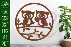Cute owl wall sign, SVG file. vector sign Product Image 1