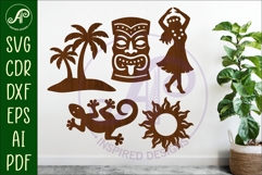 Tropical Silhouette Shapes, Summer Cut outs 4 Product Image 1