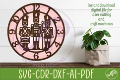 Toy Soldier Clock SVG Designs Christmas Nutcracker Clocks Product Image 1