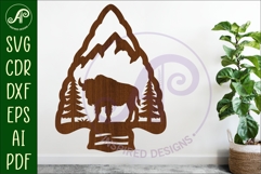 Arrowhead Bison animal wall sign Product Image 1