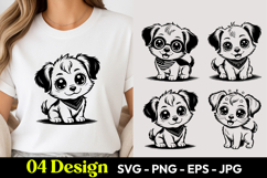 Cute Puppy SVG PNG Product Image 1