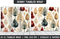 Flower Tumbler Wrap | 3D Sublimation | Skinny Tumbler Product Image 1