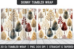 Flower Tumbler Wrap | 3D Sublimation | Skinny Tumbler Product Image 1