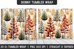 Flower Tumbler Wrap | 3D Sublimation | Skinny Tumbler Product Image 1