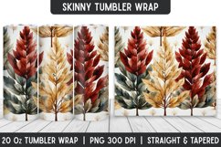 Flower Tumbler Wrap | 3D Sublimation | Skinny Tumbler Product Image 1