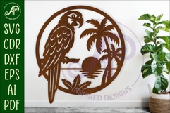 Parrot bird wall sign svg laser cut file Product Image 1