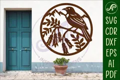 Tui New Zealand bird wall sign, SVG file. Product Image 1