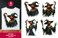 halloween clipart png - jack o lantern witch Product Image 1