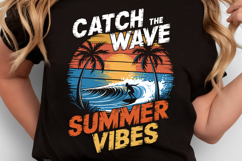 Catch the wave Summer Vibes SVG Design | SVG Cut files Product Image 2