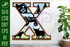 Farm Large X wall Letter 3 layer sign Product Image 1
