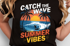 Catch the wave Summer Vibes SVG Design | SVG Cut files Product Image 2