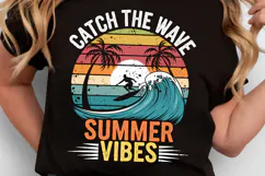 Catch the wave Summer Vibes SVG Design | SVG Cut files Product Image 2