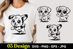 Happy Puppy SVG PNG Product Image 1