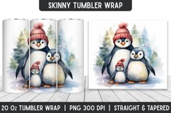 Christmas Penguins Tumbler Wrap | Christmas Product Image 1