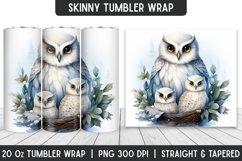 Cute Owl Tumbler Wrap | Christmas | Sublimation Product Image 1