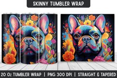 Watercolor Dog Tumbler Wrap | Sublimation Designs | Tumbler Product Image 1