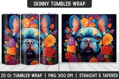 Watercolor Dog Tumbler Wrap | Sublimation Designs | Tumbler Product Image 1