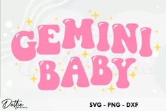 Gemini Baby SVG DXF PNG Zodiac Star Sign Product Image 1
